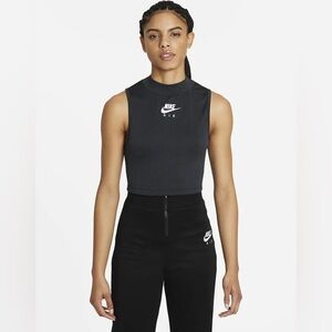 Nike Women's Black Ribbed Crop Top